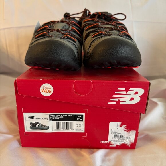 New Balance Appalachian Sandal Men's Black/Orange NEW 12W (M2040BON) - Picture 6 of 6